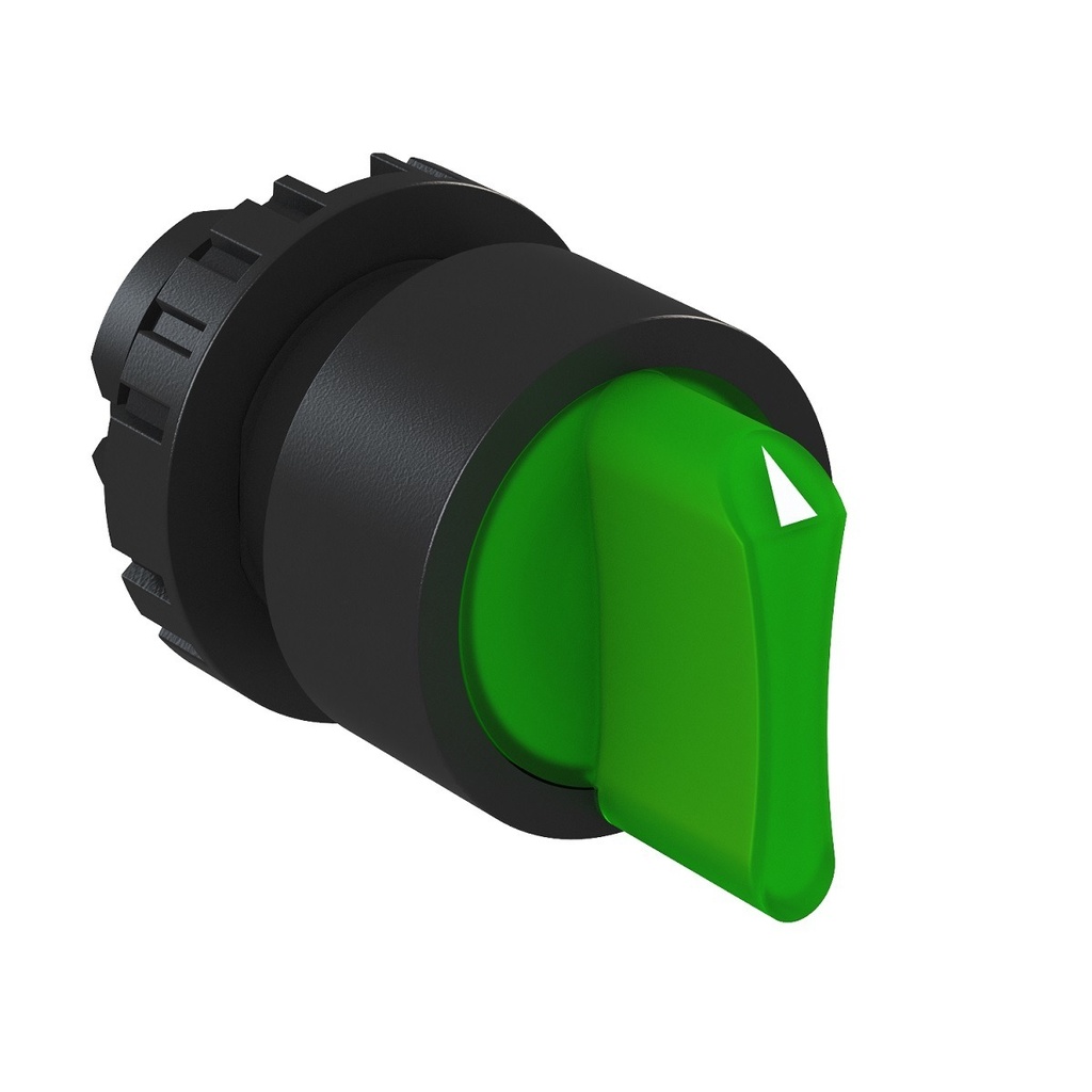 Selector Iluminado - 2 fijas (90°) - Verde - CSW-CKI2F902-WH