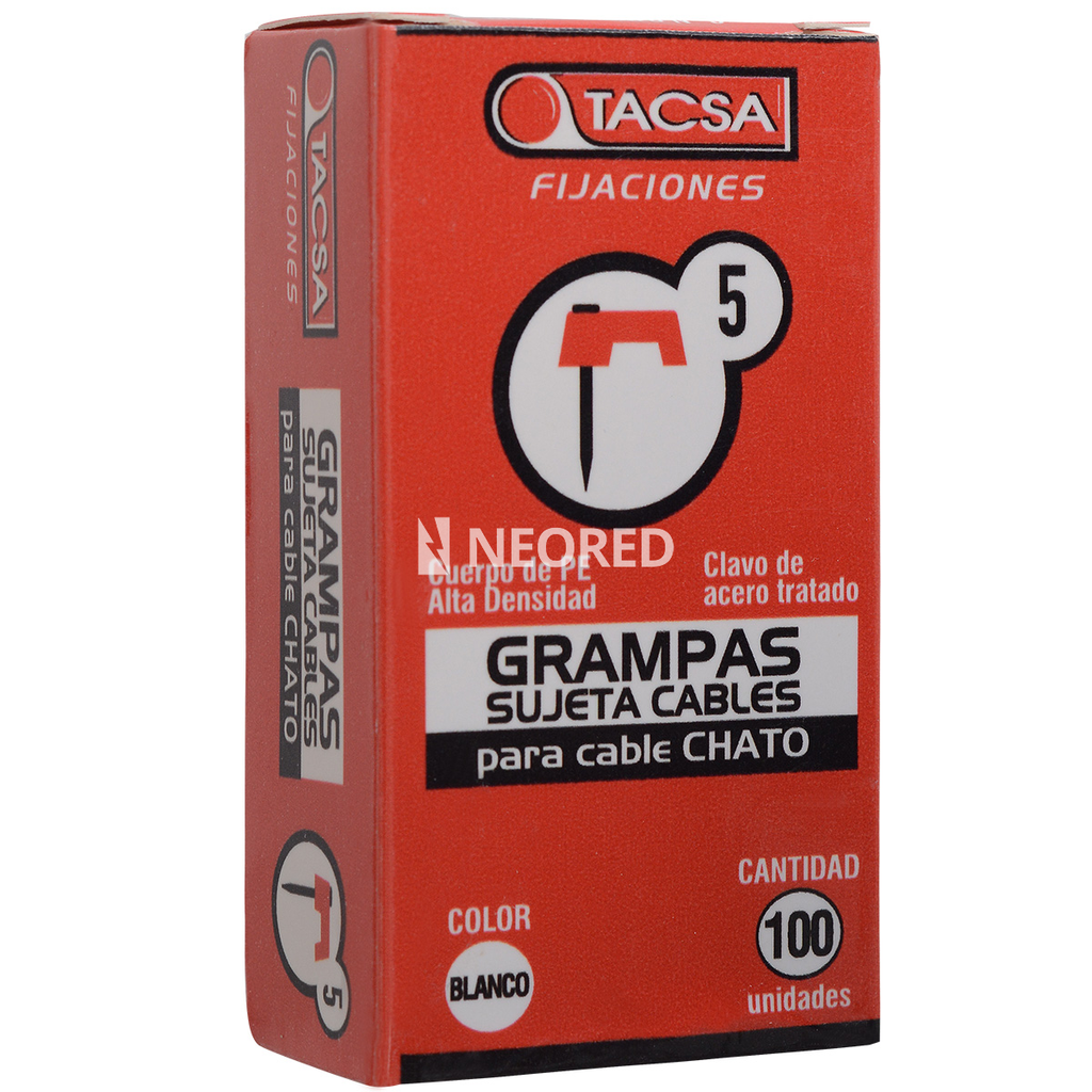 Grapa p-cable plano  5,0mm BLA