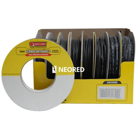 TERMOCONTRAIBLE DE PARED FINA 3/16  100M Negro