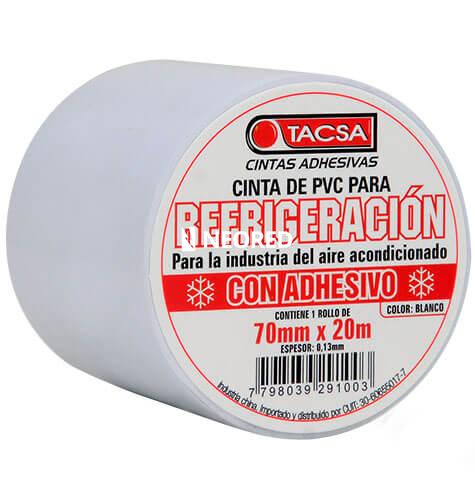 Cinta refrig con adhes PVC BLA 20M 0,7A 0,13E