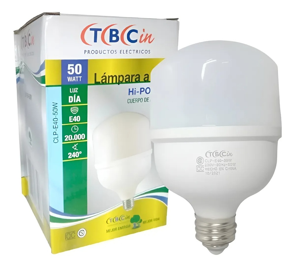 LAMPARA A LED HI-POWER 50W LUZ DIA