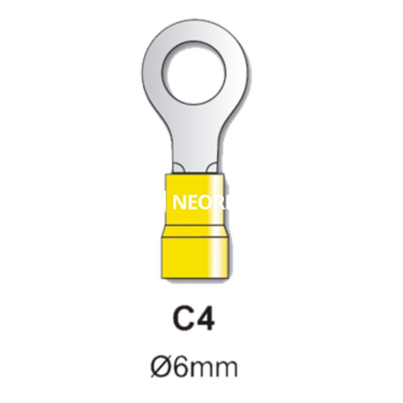 TERMINAL PREAISLADO TBCIN OJAL 6MM AMARILLO