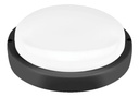 TORTUGA MACROLED REDONDA MARCO NEGRO 12W - IP54 - AC100-265V - FP:0,9 - 1080 lm - BLANCO CALIDO