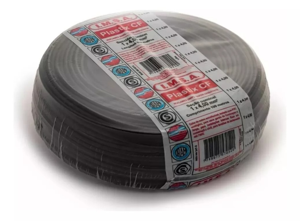 Cable unipolar 1,50 mm Negro Imsa