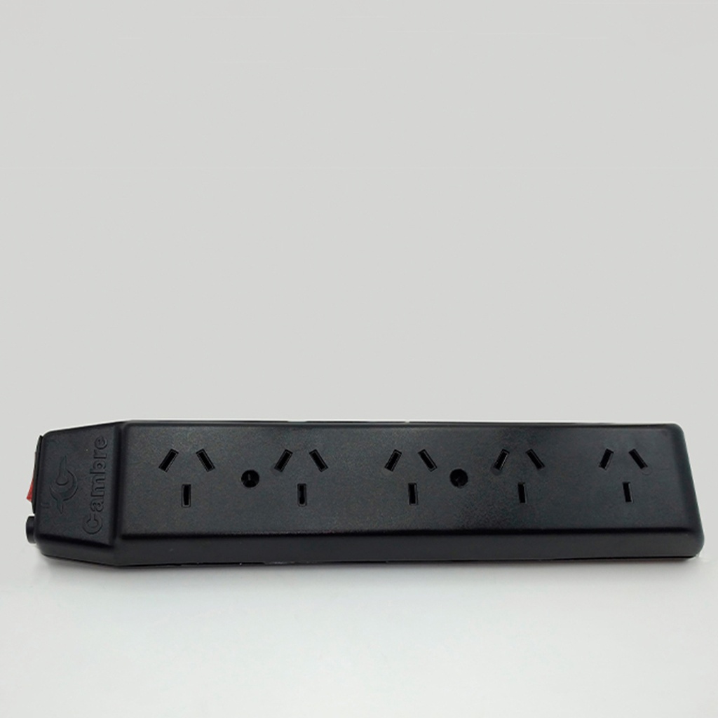 Prolongador de 5 Tomas NEGRO S/CABLE