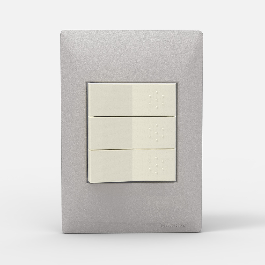 TAPA 3 MODULOS SIGLO XXII ALUMINIO