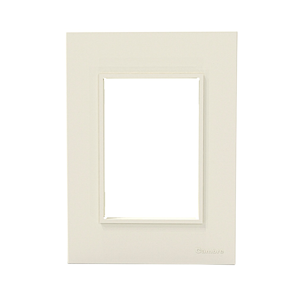 TAPA Y DISTANCIADOR BAUHAUS BLANCA CON RIBETE
