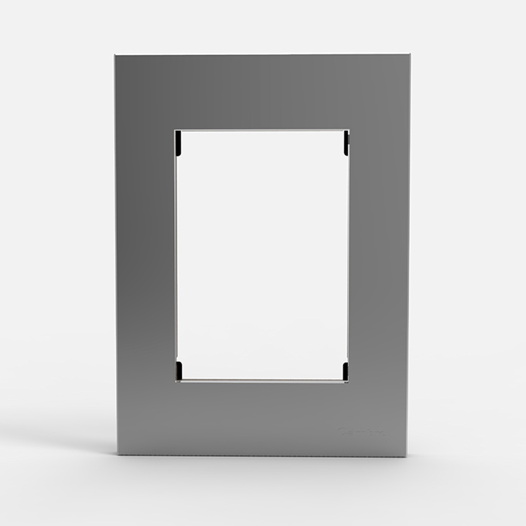 TAPA Y DISTANCIADOR BAUHAUS PLATA