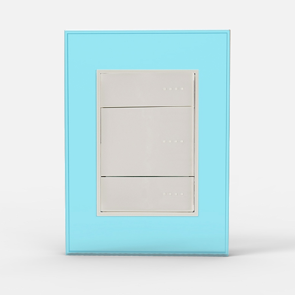 TAPA Y DISTANCIADOR BAUHAUS VIDRIO CELESTE