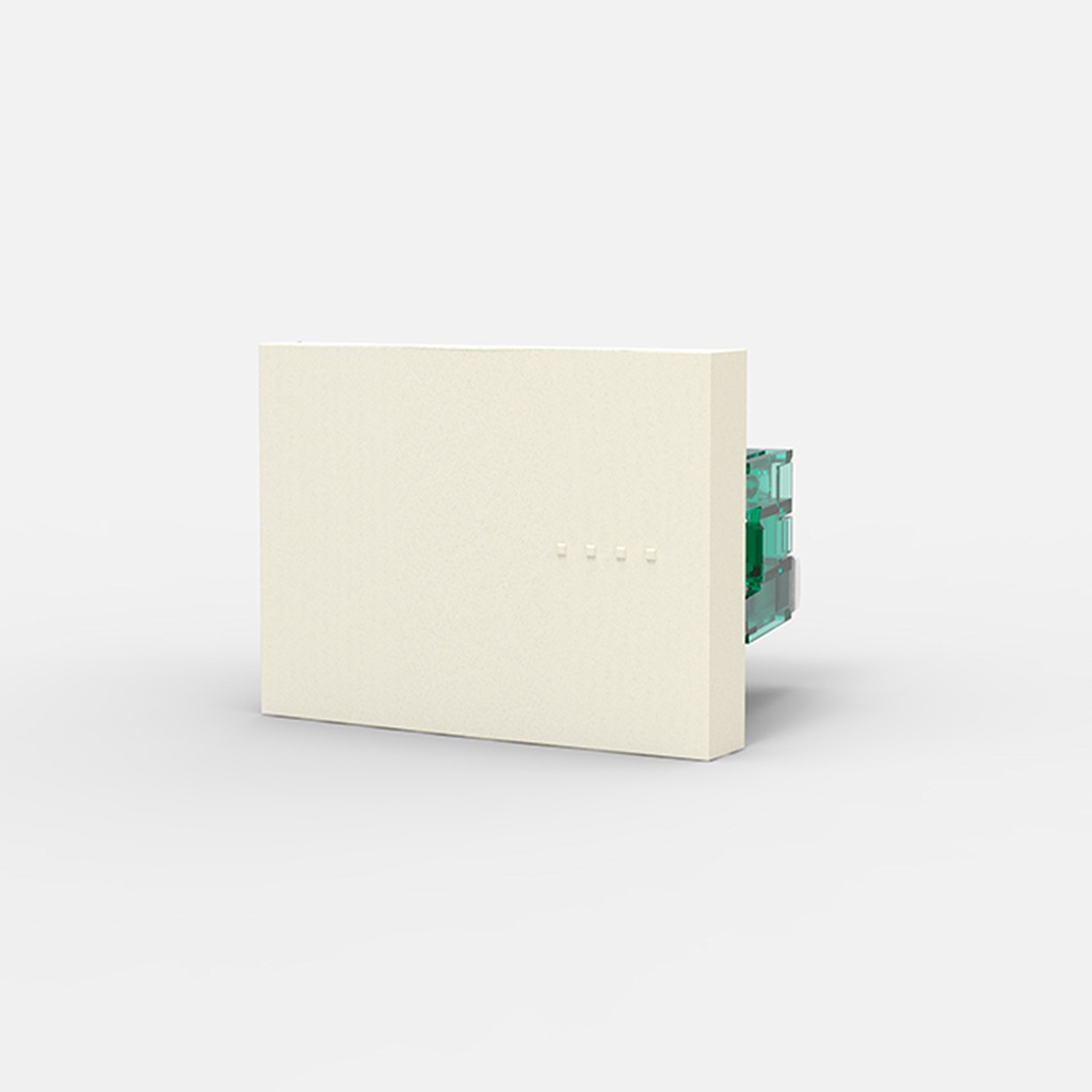 MODULO PULSADOR, TECLA DOBLE, BAUHAUS - BLANCA