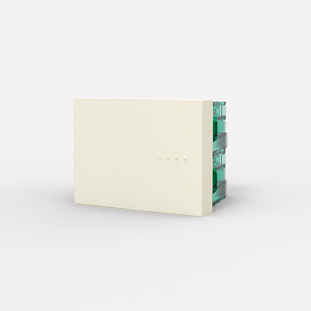 MOD.INTERRUP. BIP.4 VIAS, TECLA DOBLE, BAUHAUS - BLANCA