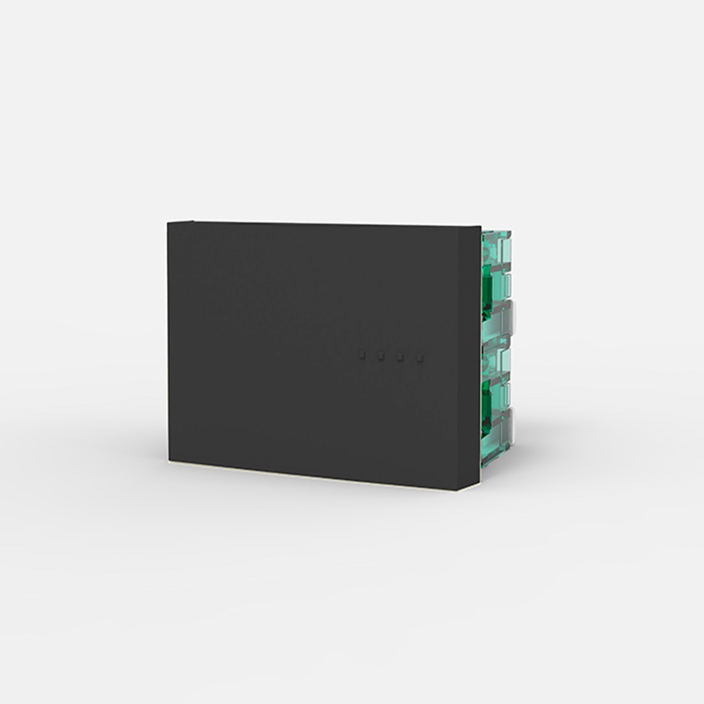 MOD.INTERRUP. BIP.4 VIAS, TECLA DOBLE, BAUHAUS - GRIS