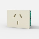 MODULO TOMA BIPOLAR CON POLO A TIERRA - BLANCA