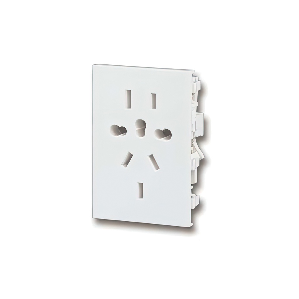 MODULO TOMA MULTIPLE UNIVERSAL - BLANCA