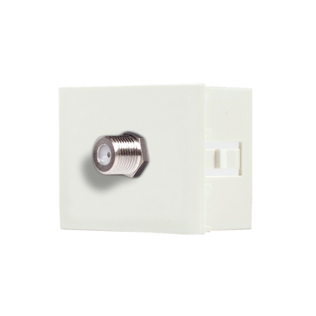 MODULO PARA VIDEO CABLE, UNIVERSAL CON ROSCA - BLANCA