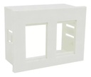 CAJA DE ALOJE DOBLE PARA MOD.RJ45 Y RJ11 - BLANCA