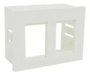 CAJA DE ALOJE DOBLE PARA MOD.RJ45 Y RJ11 - BLANCA