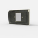 TAPA Y BASTIDOR P/INTEMPERIE, 4 MODULOS, IP55