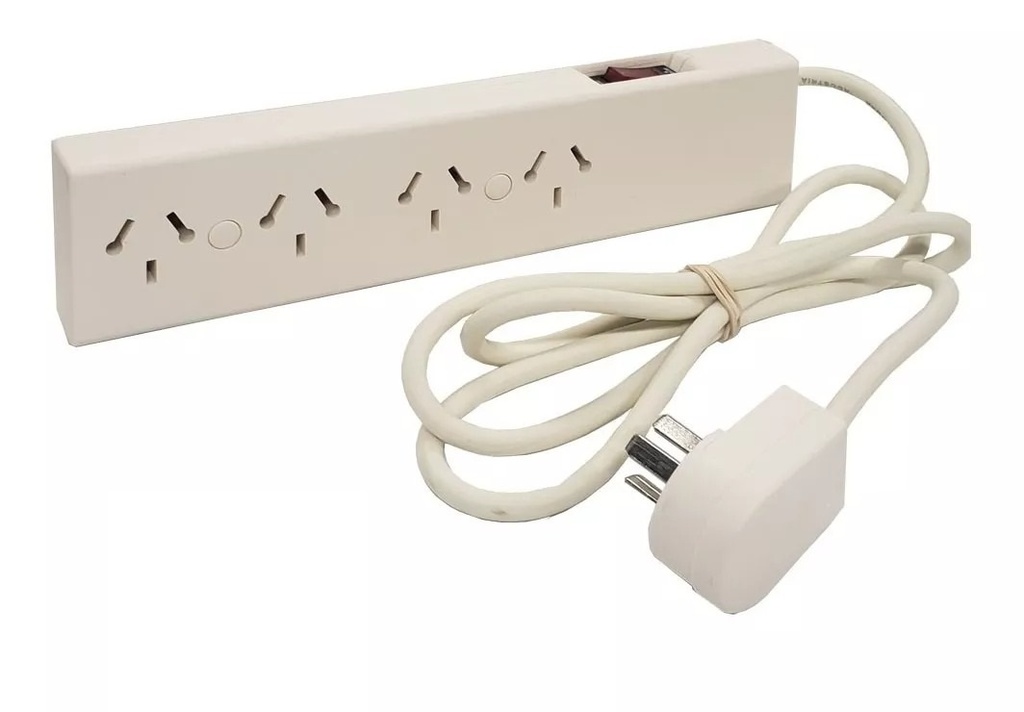 Zapatilla c/ int. Termico y 1,5mts de cable 10A Richi marfil