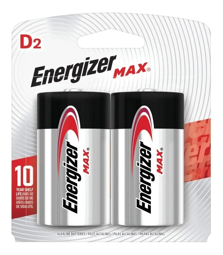 Pila Alcalina Energizer D E95 Blister x 2