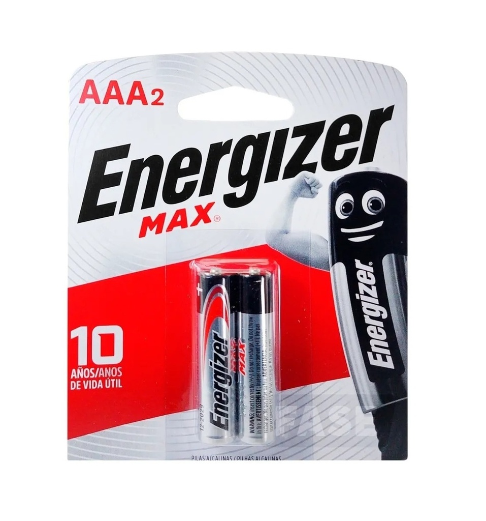 Pila Alcalina Energizer AAA E92 Blister x 2