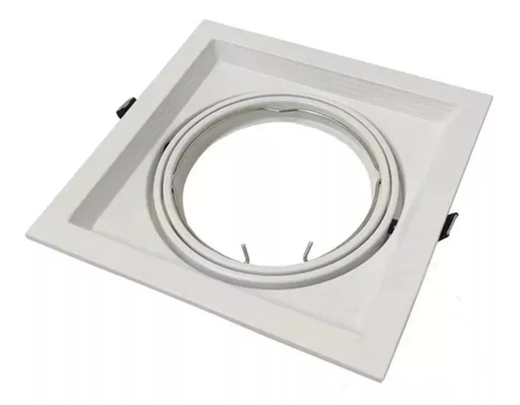 CARDANICO AR111 MACROLED DE EMBUTIR X1 MARCO BLANCO