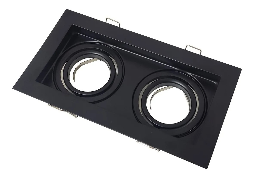 Spot para embutir 2 dicro Macroled negro