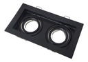 Spot para embutir 2 dicro Macroled negro