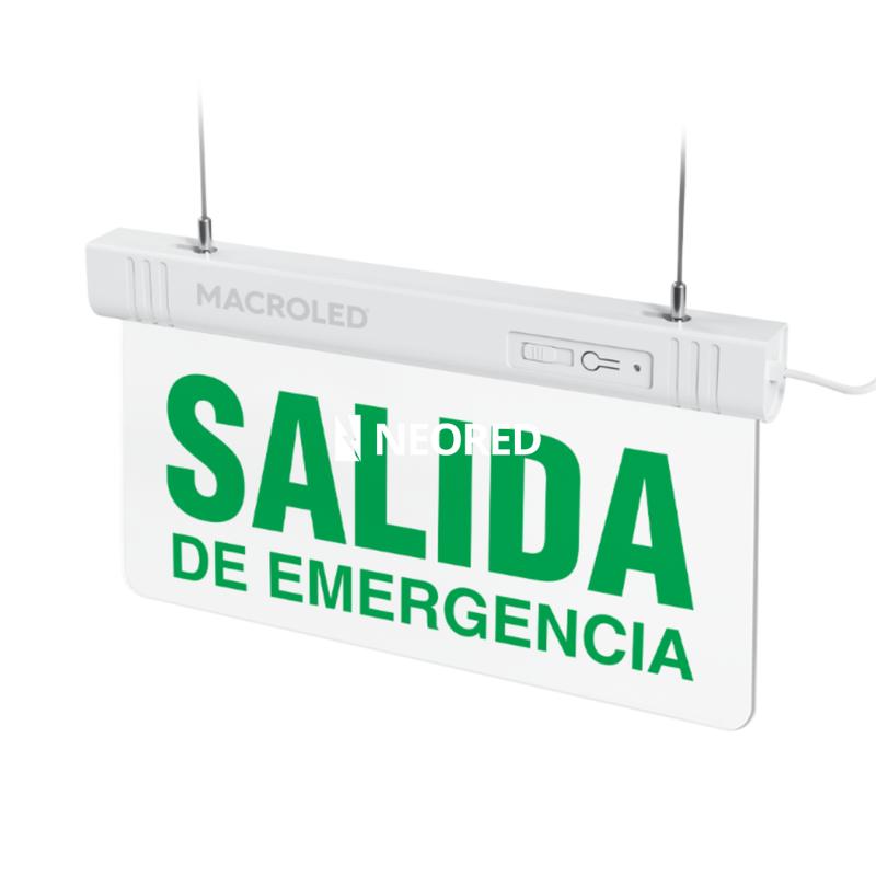 Cartel luminoso SALIDA DE EMERGENCIA Macroled 