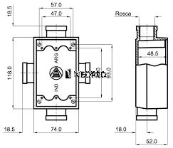 Dis-CAJA RECTANGULAR ESTANCA DE ALUMINIO CON PUENTES Y JUNTA ATORNILLADA de 1 VIA 5/8" ELECTRICA