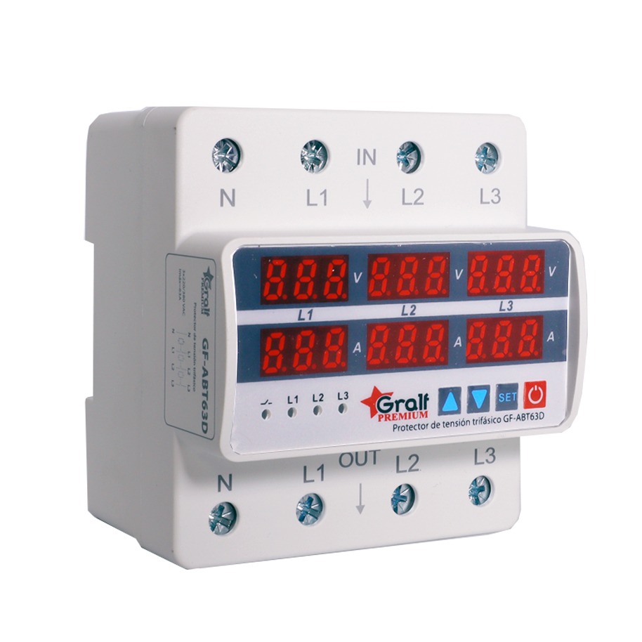 PROTECTOR DE TENSIÓN TRIFÁSICO 63A