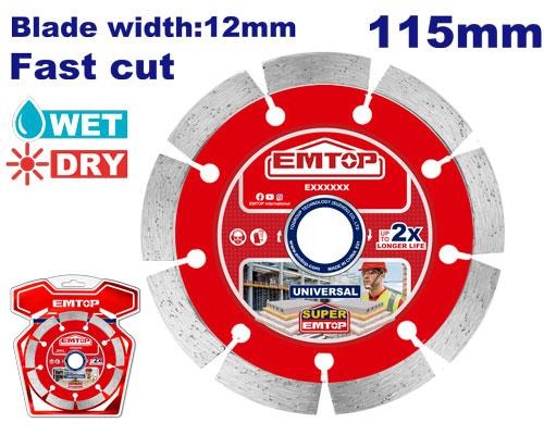 Disco widia 115mm segmentado EMTOP EDDC011151