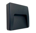 ARTEFACTO DE APLICAR EXTERIOR CUADRADO, COLOR NEGRO, UNIDIRECCIONAL, IP65, AC100-240V, 3W 100LM, RA>80, BLANCO CALIDO