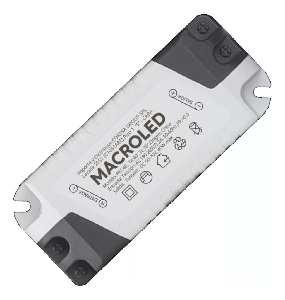 DRIVER PARA PANEL 40W ENTRADA AC110-260V