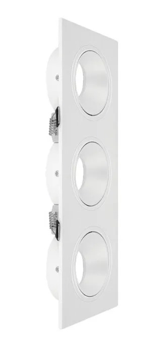 ARTEFACTO DE EMBUTIR CUADRADO ANTIDESLUMBRANTE DICRO X3 MOVIL PVC BLANCO