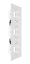 ARTEFACTO DE EMBUTIR CUADRADO ANTIDESLUMBRANTE DICRO X3 MOVIL PVC BLANCO