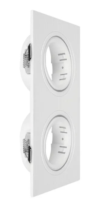 ARTEFACTO DE EMBUTIR CUADRADO DICRO X2 MOVIL PVC BLANCO