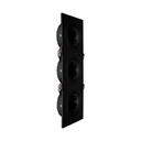 ARTEFACTO DE EMBUTIR CUADRADO DICRO X3 MOVIL PVC NEGRO