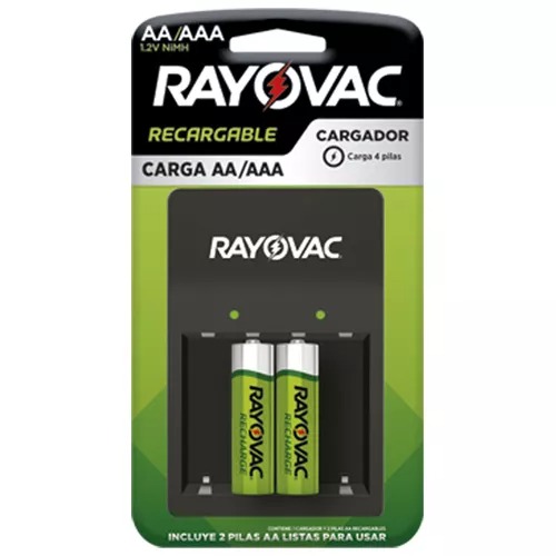 Cargador Rayovac "AA" Y "AAA" C/Pilas 8hs carga