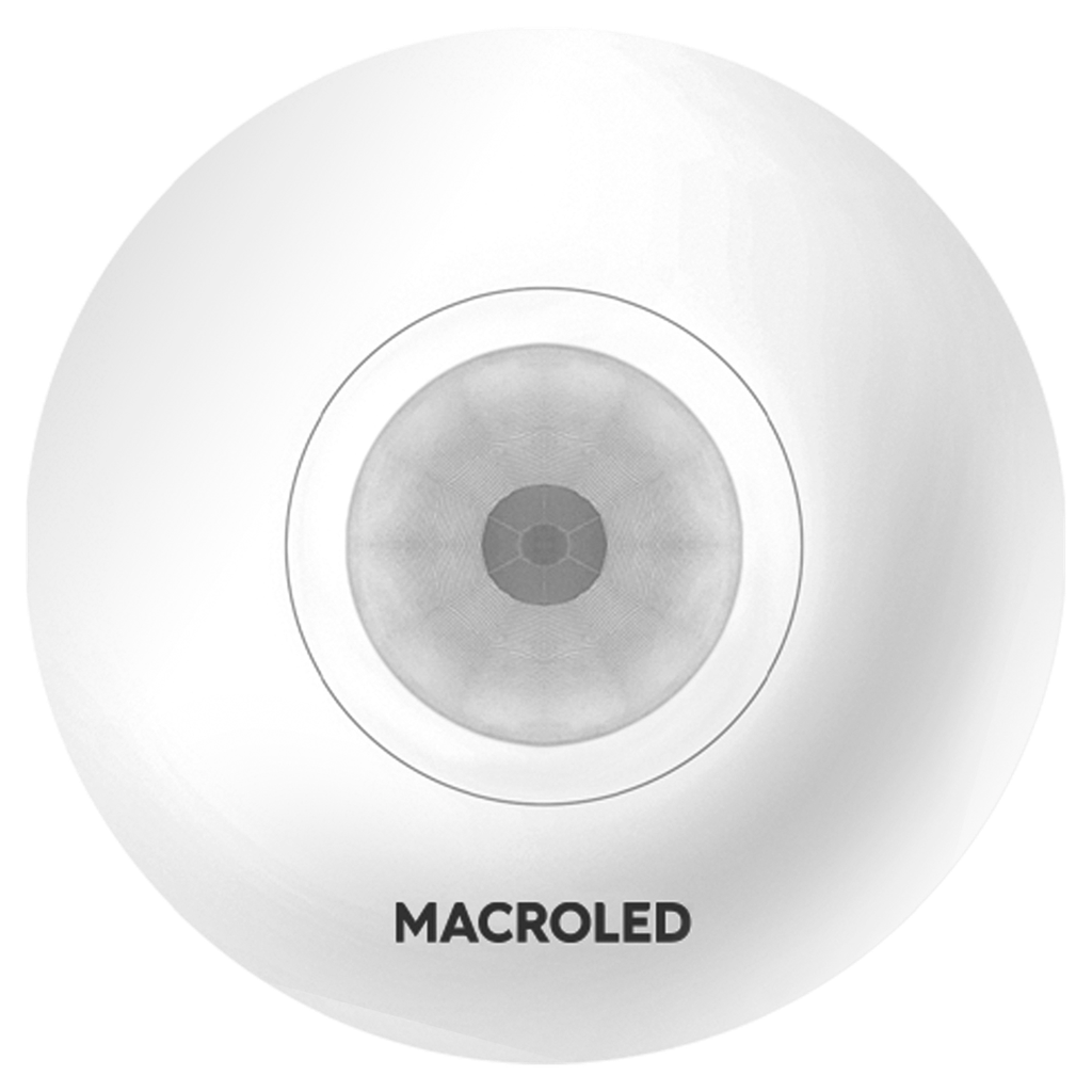 SENSOR DE MOV TECHO MACROLED AC220-240V 1200W MAX, 6M DE ALCANCE, 360º
