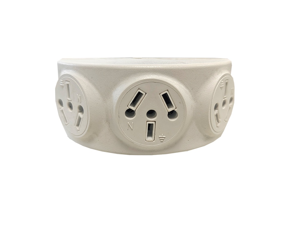 Triple giratorio 3 patas blanco