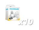 Pack x10 DICRO MACROLED ECO 5W AC185-260V CALIDO 3000K 120º