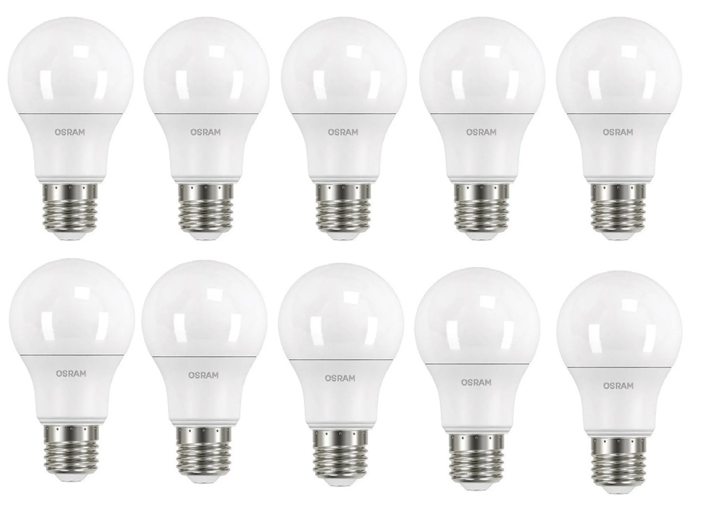 Pack x 10 Lámparas LED Classic 9W/830 220V E27 X 12 Dimerizables Ledvance
