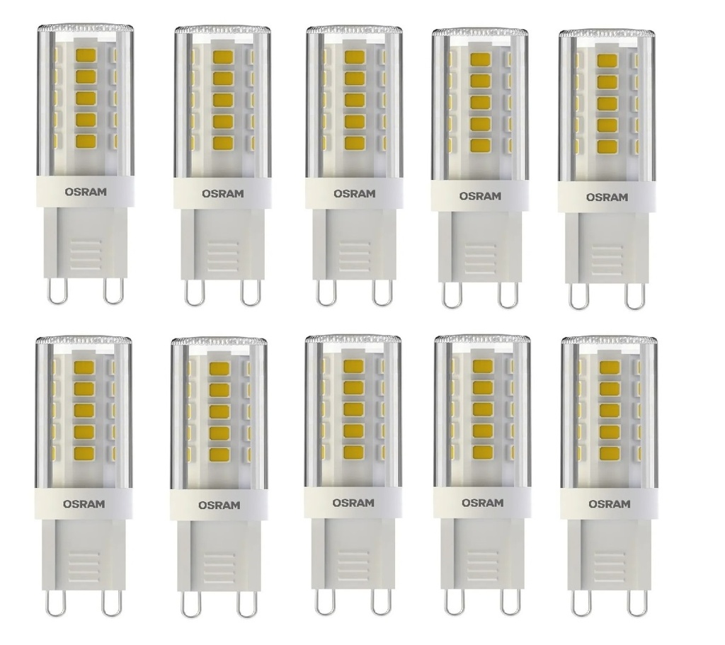 PACK X10 LED BI PIN 300 3W 2700K 220V 300lm G9