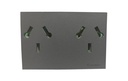 MOD.TOMA BIP.C/TIERRA COMB.DOBLE "EASYFIT" SIN DERIVAC. GRIS 