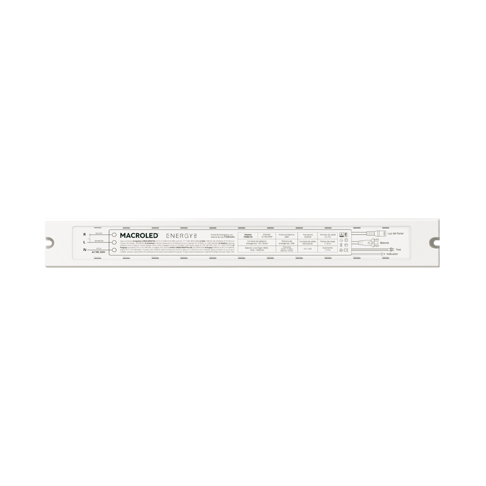 Driver de emergencia para paneles de 40W y 48W Macroled
