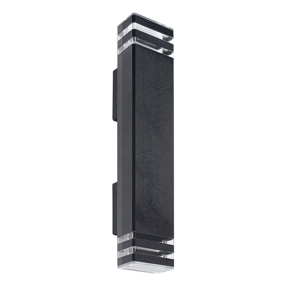 Uni y bidireccional de aluminio rectangulares IP65 Box duo mega 550 x 114 x 98 Negro