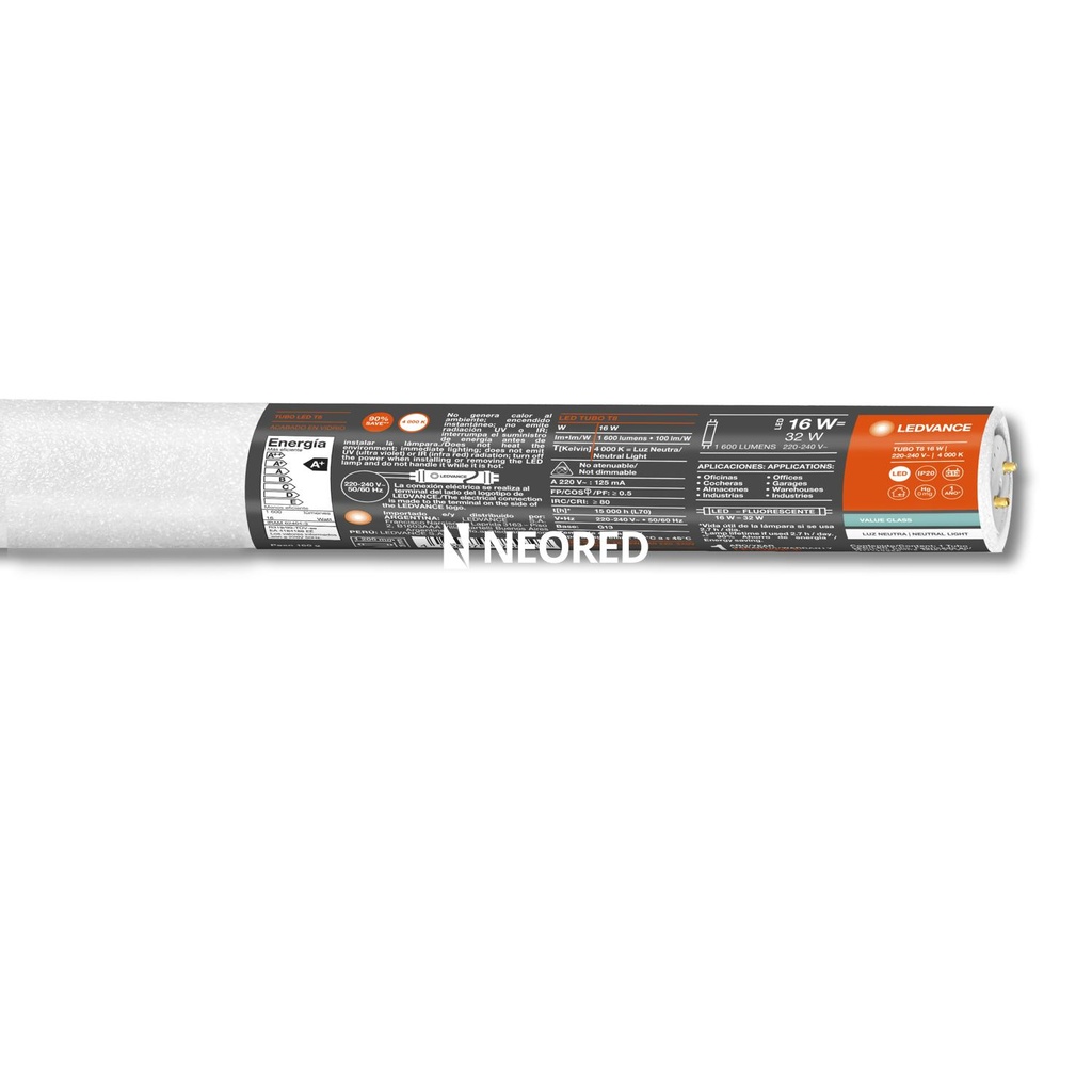 LED VALUE TUBE T8 16W 4000K 1600lm - LDV