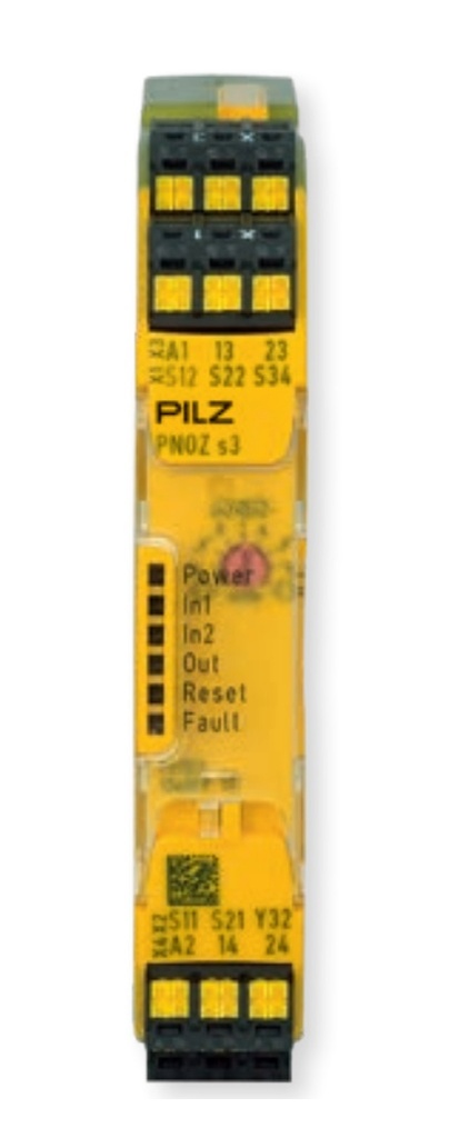 Dispositivo de seguridad PNOZsigma (standalone), entradas: conexionado monocanal/bicanal con/sin detección de derivación, rearme manual/automático, salidas: 2 NA, 1 SEMIC., UB 24 V DC, ancho: 17,5 mm,bornes de resorte enchufables, supervisión de parada de emergencia, puertas protectoras,ba rreras fotoeléctricas de seguridad. 