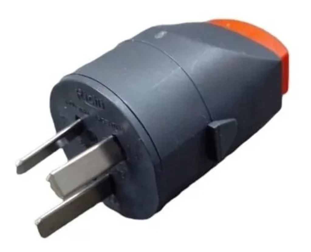 Ficha macho con toma de tierra salida axial GR